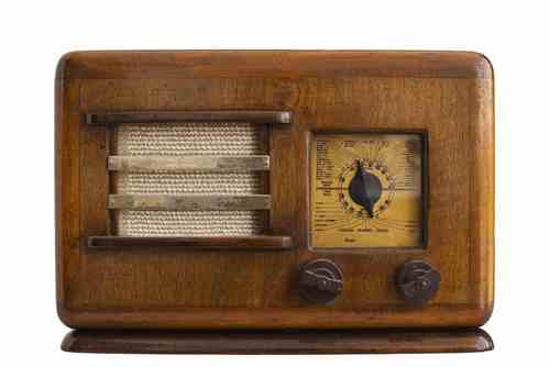 Photograph of old-fashioned radio
